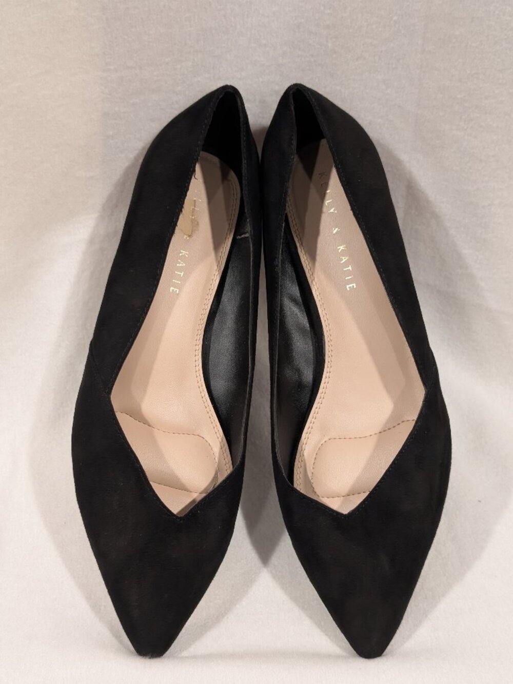 Kelly & Katie women's black kitten heels pointed toe size 9
